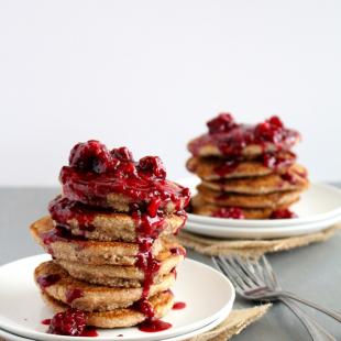 Banana Buckwheat Pancakes & Compote