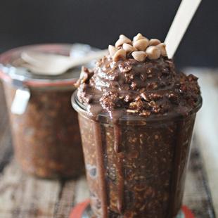 Brownie Batter Overnight Protein Oatmeal