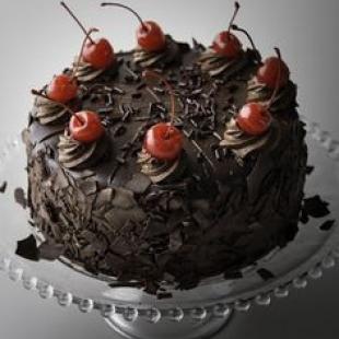 Dark Chocolate Black Forest Cake Crêpes with Vanilla Protein Yogurt and Fresh Cherries