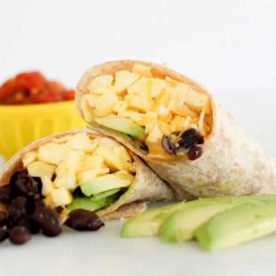 Egg & Bean Breakfast Burrito