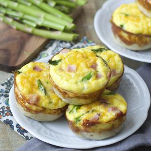 Ham & Asparagus Mini-Quiches