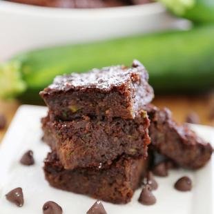 Healthy Chocolate Fudge Zucchini Brownies