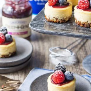 Honey Blueberry Ricotta Cheesecake Bites