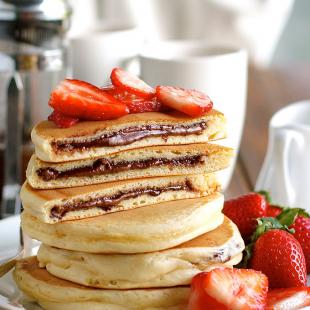 Nutella stuffed pancakes