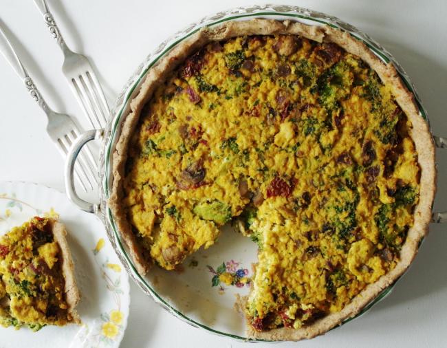 Broccoli & Sun-Dried Tomato Quiche