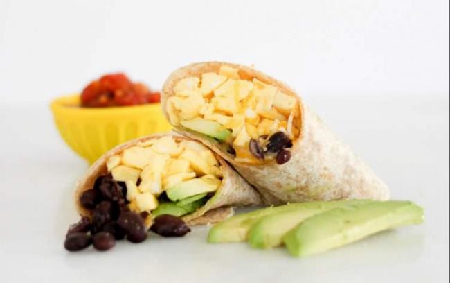 Egg & Bean Breakfast Burrito