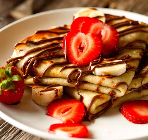 Gluten free Buckwheat Nutella crepes