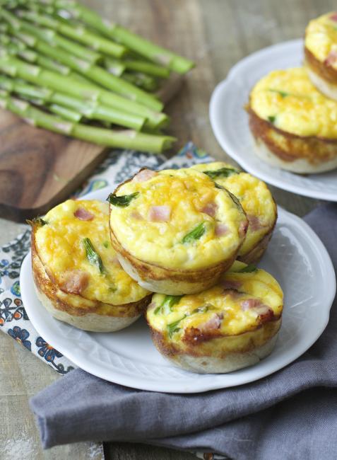 Ham & Asparagus Mini-Quiches