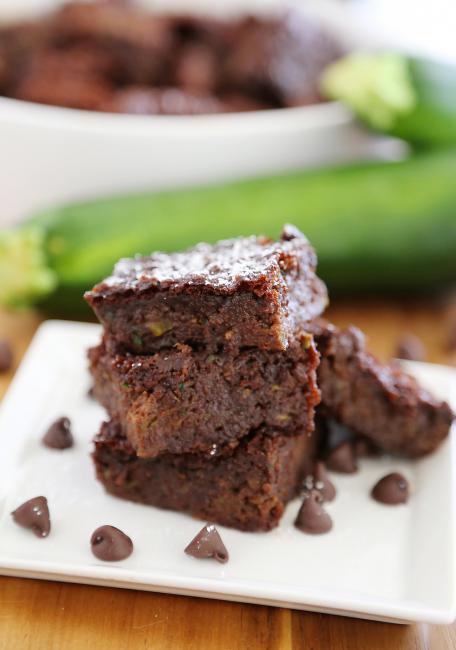 Healthy Chocolate Fudge Zucchini Brownies
