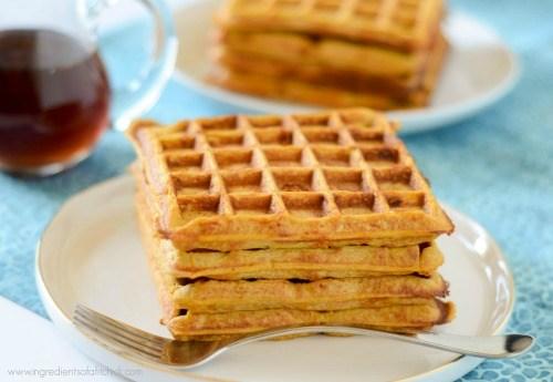 Pumpkin protein waffles